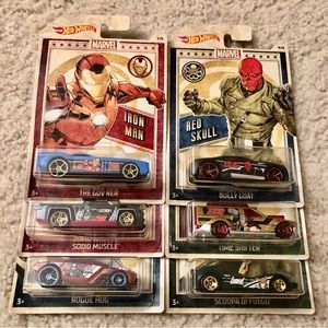Hot Wheels Walmart Exclusive Marvel Avengers Complete Set Of 6